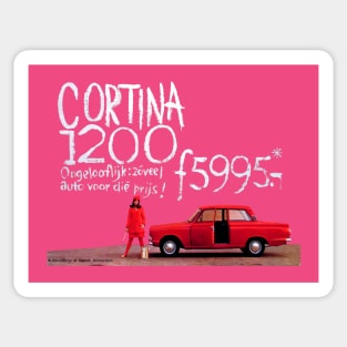 FORD CORTINA - advert 60s Sticker
